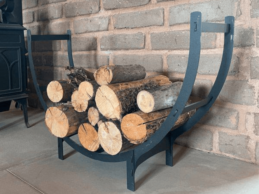 Heritage Stronghold EasyStack Black Outdoor Firewood Rack – 48 Image 1