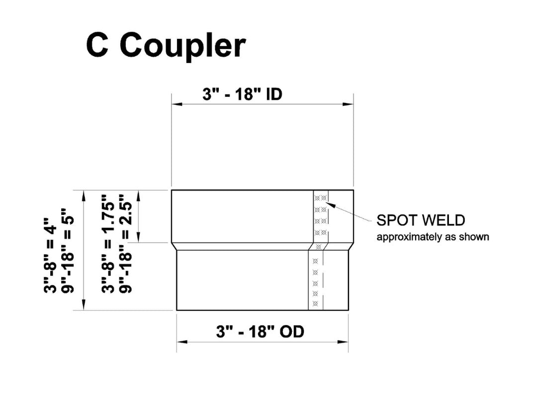 304 Male:Female Coupler Image 2
