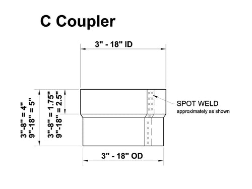 304 Male:Female Coupler Image 2