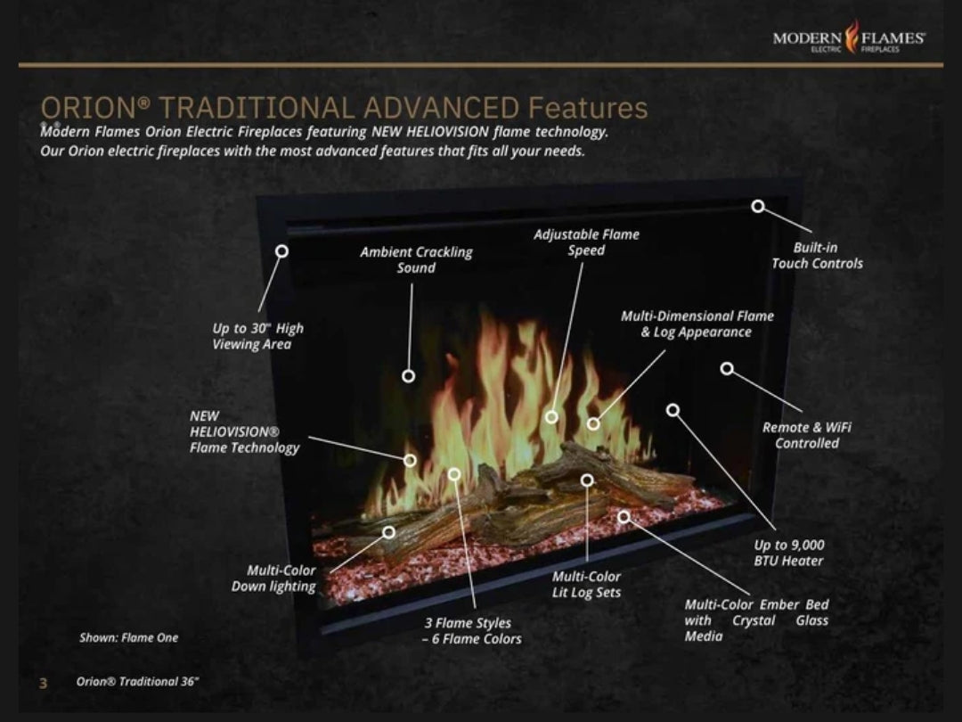 Modern Flames Orion Traditional Virtual Electric Fireplace (3)